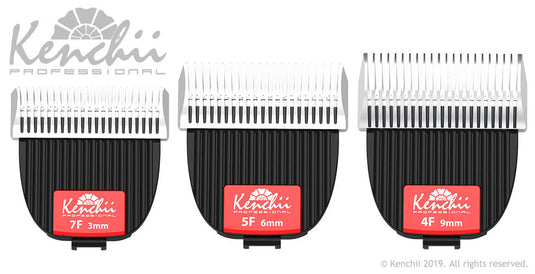 Kenchii Grooming & Beauty - Flash Clipper Blades - 3F, 5F, 4F, 7F, Detail, Sets