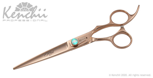 Kenchii Grooming - Rose Gold Shears - Choose Straight or Curved and Your Size from 7.0 to 8.0