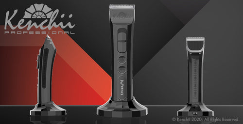 Kenchii Grooming - Flash Digital Cordless Clipper, Pearl Black or White 4 in 1