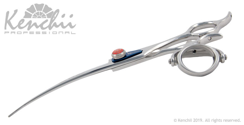 Load image into Gallery viewer, Kenchii Grooming - Five Star 7.0 Double Swivel Offset Shears / Scissors Choose Straight or Curved
