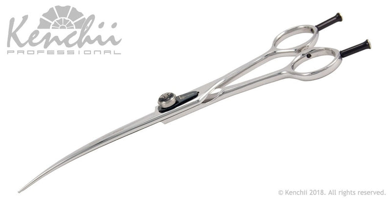 Load image into Gallery viewer, Kenchii Grooming - Five Star Even Handle Shears / Scissors Choose Straight or Curved and Your Size from 4.5 to 8.5
