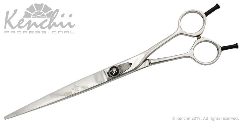 Load image into Gallery viewer, Kenchii Grooming - Five Star Even Handle Shears / Scissors Choose Straight or Curved and Your Size from 4.5 to 8.5
