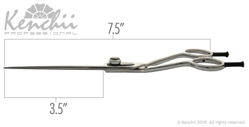 Load image into Gallery viewer, Kenchii Grooming - Five Star Bent Shank Shears 7.5 or 8.5 / Scissors Choose Straight or Curved
