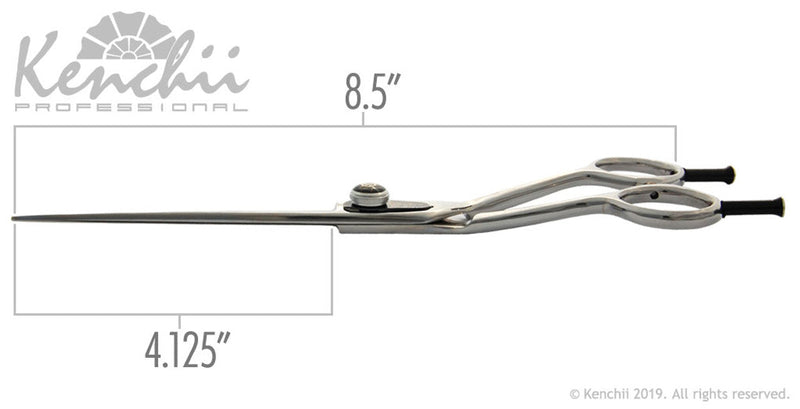 Load image into Gallery viewer, Kenchii Grooming - Five Star Bent Shank Shears 7.5 or 8.5 / Scissors Choose Straight or Curved
