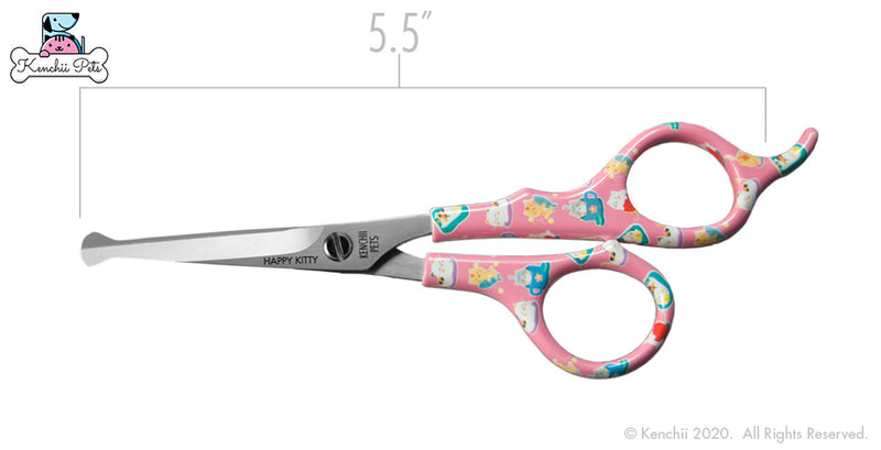 Load image into Gallery viewer, Kenchii Pets - Happy Kitty Home Cat Grooming Shears / Scissors Choose Your Size 5.5 or 6.5
