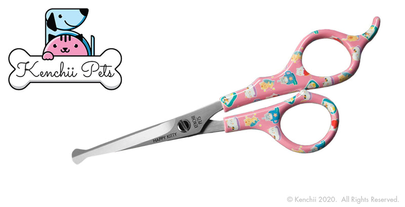 Load image into Gallery viewer, Kenchii Pets - Happy Kitty Home Cat Grooming Shears / Scissors Choose Your Size 5.5 or 6.5
