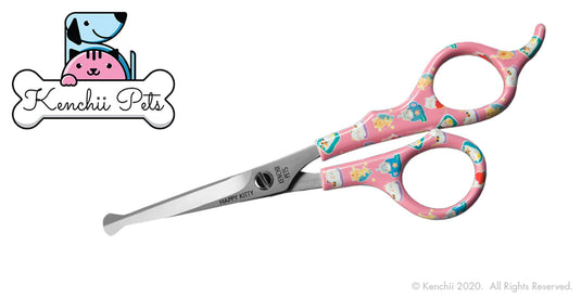 Kenchii Pets - Happy Kitty Home Cat Grooming Shears / Scissors Choose Your Size 5.5 or 6.5