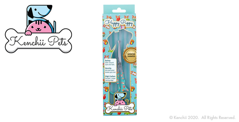 Load image into Gallery viewer, Kenchii Pets - Happy Puppy Home Dog Grooming Shears / Scissors Choose Your Size 5.5 or 6.5

