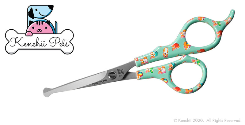 Load image into Gallery viewer, Kenchii Pets - Happy Puppy Home Dog Grooming Shears / Scissors Choose Your Size 5.5 or 6.5
