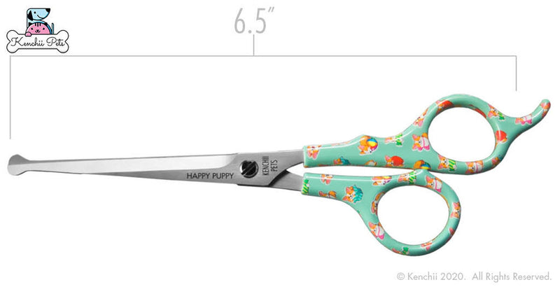 Load image into Gallery viewer, Kenchii Pets - Happy Puppy Home Dog Grooming Shears / Scissors Choose Your Size 5.5 or 6.5
