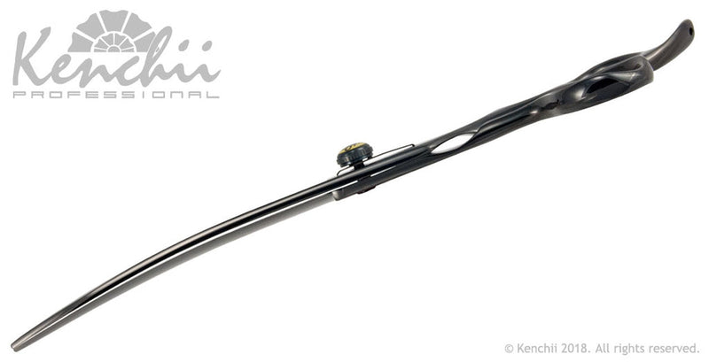 Load image into Gallery viewer, Kenchii Grooming - Bumble Bee Offset Handle 8.0 Shears / Scissors Choose Straight or Curved
