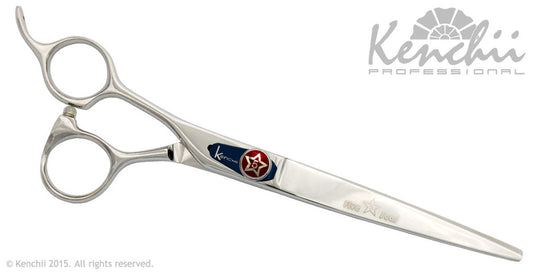 Kenchii Grooming - Lefty Five Star Offset Shears / Scissors Choose Straight or Curved and Your Size from 7.0 to 9.0