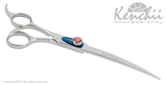 Kenchii Grooming - Lefty Five Star Offset Shears / Scissors Choose Straight or Curved and Your Size from 7.0 to 9.0