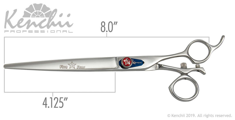 Load image into Gallery viewer, Five Star 8.0 Swivel Offset Shears / Scissors Choose Straight or Curved
