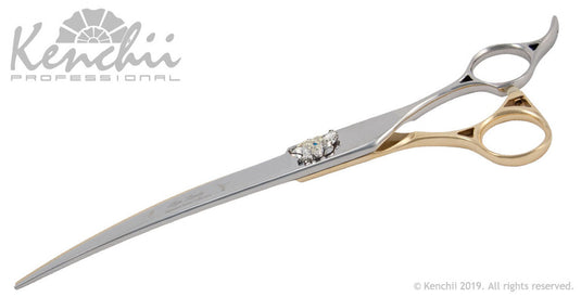 Kenchii Grooming - Lisa Leady Offset Handle 8.0 Shears / Scissors Choose Straight or Curved