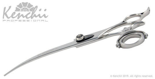 Kenchii Grooming - Shinobi Double Swivel 8.0 Shears / Scissors Choose Straight or Curved