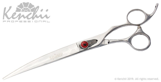 Kenchii Grooming - Spider Offset Handle 8.0 Shears / Scissors Choose Straight or Curved