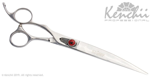 Kenchii Grooming - Lefty Spider Offset Handle 8.0 Shears / Scissors Choose Straight or Curved