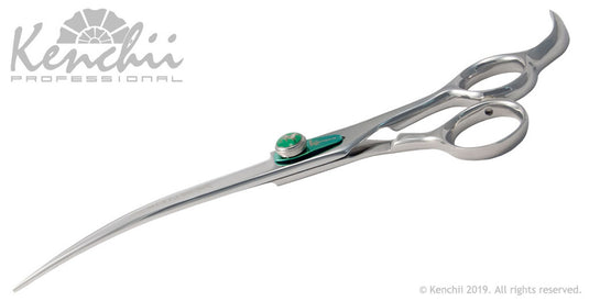 Kenchii Grooming - Mustang Offset Handle Shears / Scissors Choose Straight or Curved and Your Size from 7.5 to 9.5