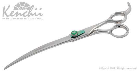 Kenchii Grooming - Mustang Offset Handle Shears / Scissors Choose Straight or Curved and Your Size from 7.5 to 9.5