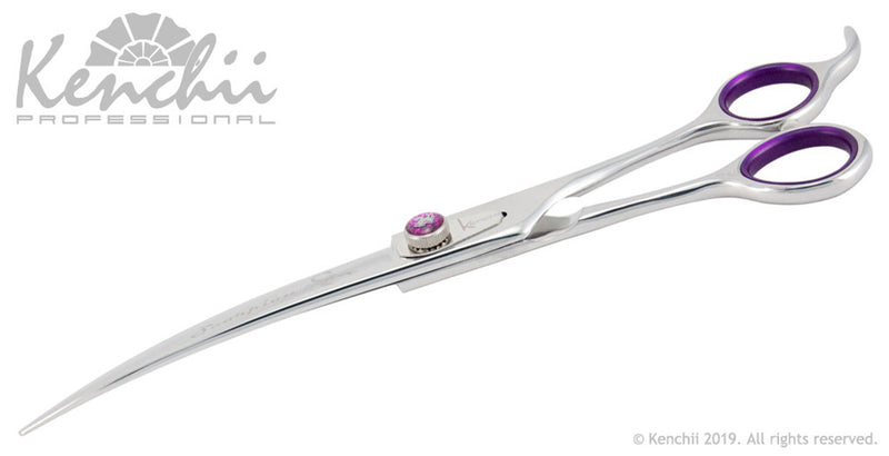 Load image into Gallery viewer, Kenchii Grooming - Scorpion Shears - Choose Straight or Curved and Your Size from 7.0 to 9.0
