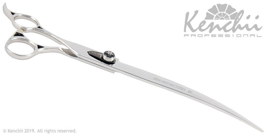 Kenchii Grooming - Lefty Shinobi Offset Shears / Scissors Choose Straight or Curved and Your Size 8.0 or 9.5