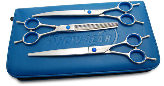 Show Gear Supreme Righty 7.0 Pet Grooming Shears - Choose Straight, Curved, or Set